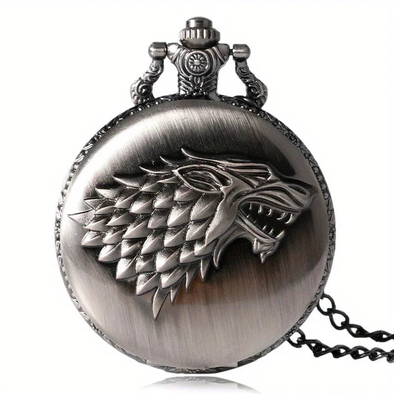 S47609889b1464cab99b5203264dd183a9.jpg Wolf Spirit Pocket Watch - Image 1