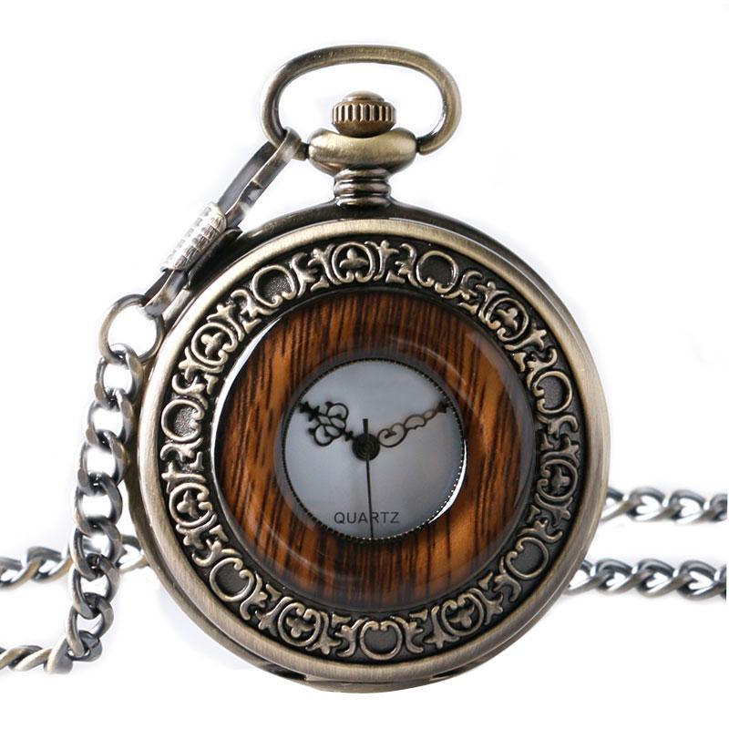 Vintage-Wooden-Pocket-Watch.jpg Vintage Wooden Pocket Watch - Image 1