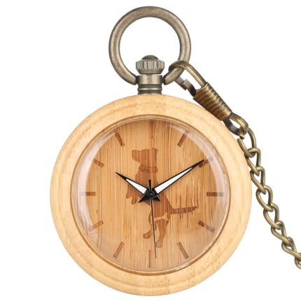 Wooden Pocket Watch Dog