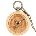 Wooden Pocket Watch Fish