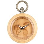 Wooden Pocket Watch Horse