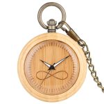 Wooden Pocket Watch Infinity