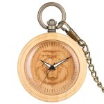 Wooden Pocket Watch Lion