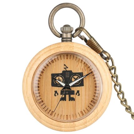 Wooden Pocket Watch Robot