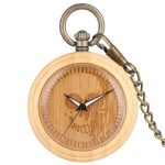 Wooden Pocket Watch Skull