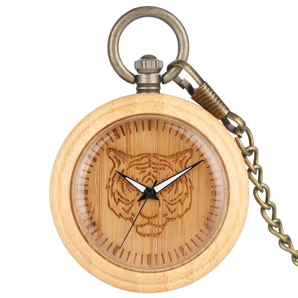Wooden-Pocket-Watch-Tiger.jpg Wooden Pocket Watch Tiger - Image 1