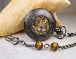 Indian Chief Black Pocket Watch - Image 3