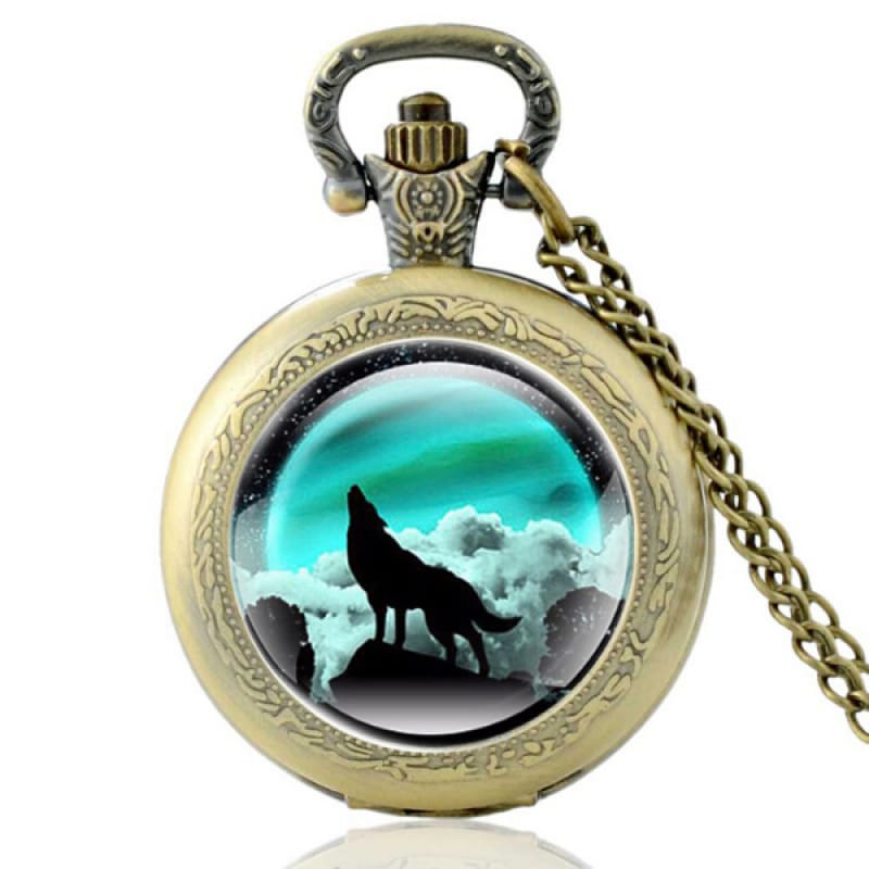 pocket-watch-gold-wolf-840.jpg Wolf Pocket Watch <br> Gold - Image 1